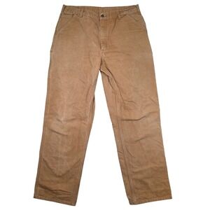 Carhartt Mens Original Dungaree Fit Brown Tan Carpenter Pants Workwear 38x36